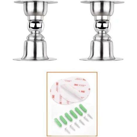 Stück magnetischer Türstopper, Türstopper aus Edelstahl mit doppelseitigem 3M-Klebeband oder Schrauben – ohne Bohren/mit Bohren, doppelter Verwendungszweck (1/4)