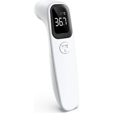 Thermometre Frontal - Infrarouge Sans Contact - Lecture Instantanee - Alarme Fièvre - Memo 32 Mesures (1/5)