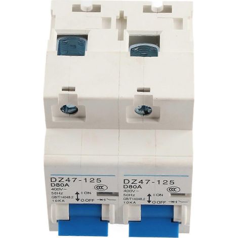 AC400V Mini-Verriegelungs-Leistungsschalter mit zwei Stromquellen, manueller Umschalter, DIN-Schienenmontage, 1P+1P, 10 kA