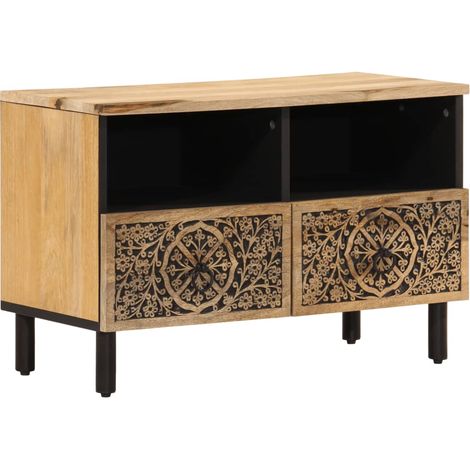 TV Cabinet 70x33x46 cm Solid Wood Mango vidaXL