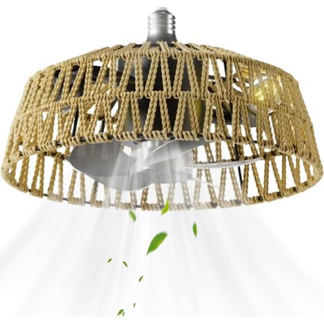 Ventilateur au plafond avec lumière et télécommande,28 cm souffleur silencieux avec télécommande Ventilateurs au plafond à 3 vitesses et gradables Pour chambre, cuisine, salon, chambre bébé, ferme (1/5)