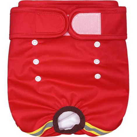 1 culotte physiologique pour chienne, réutilisable, ultra-absorbante, avec bande auto-agrippante et poche anti-fuites (1/5)