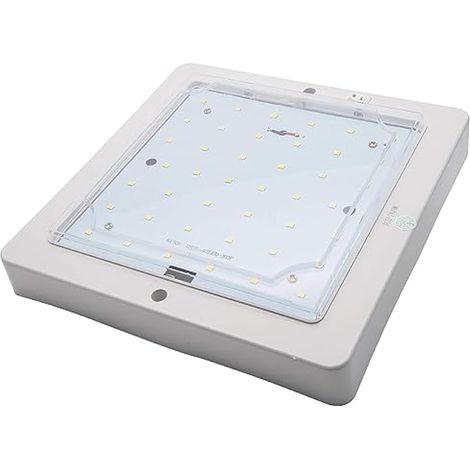 Plafonnier carré LED 12-24 V, lampe à économie d'énergie pour camping-car, bateau ou caravane, éclairage blanc (1/3)
