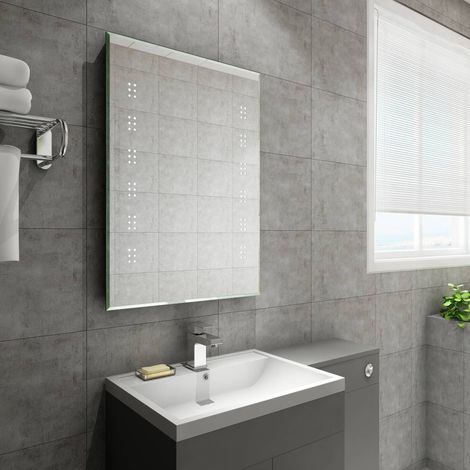 700 x 500mm Illuminated LED Bathroom Mirror with Demister IP44 (1/5)