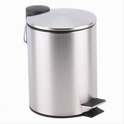 Cleafe - Pattumiera Acciaio A Pedale 3 Litri Bidone Cestino Spazzatura Bagno Casa 87443 - (1/2)