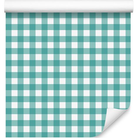 Papier peint à motifs turquoise et céladon pour salon et chambre, 50 x 1000 cm (1/5)