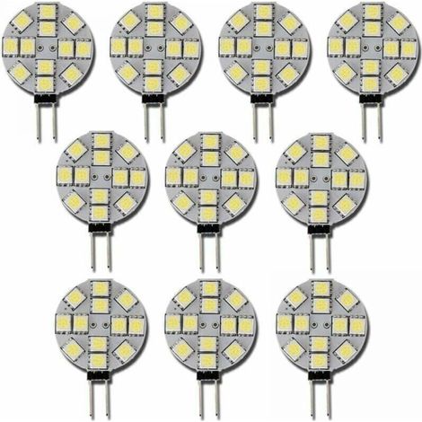 10x Ampoule LED G4 DC 12V Non dimmable Blanc 6000K Ampoule de lumière Remplacement 20W Lampe halogène pour Cuisine Camping-Car RV remorque Bateau (1/4)
