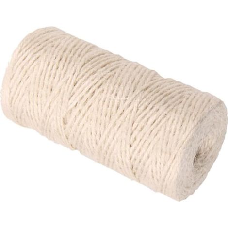 Corde en Chanvre Beige 100m pour Décoration de Mariage et Emballage Bouquet, Ficelle Naturelle pour Jardinage et Loisirs Créatifs (1/5)