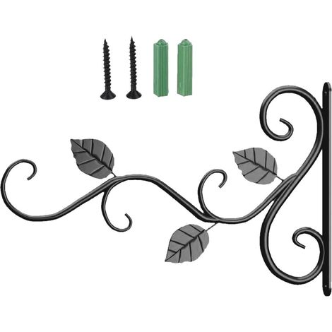 Crochet Mur - En Fer - Charge Maximale 5 Kg - Pour Suspension de Jardinières Lanternes Mobiles À Vent - Lot de 1 (1/5)
