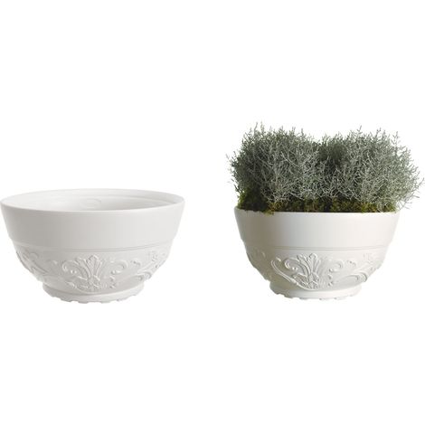 Vaso ciotola bianco GDM Senna - Ø36xH20 cm