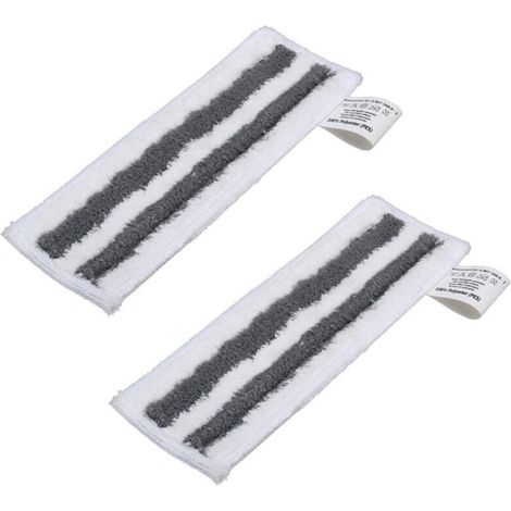 Lingette pour Nettoyeur Vapeur Karcher Easyfix SC2 SC3 SC4 SC5 Chiffons Serpillières Bonnettes en Microfibre pour Karcher Easyfix SC Série (rayure grise 2pcs) (1/4)