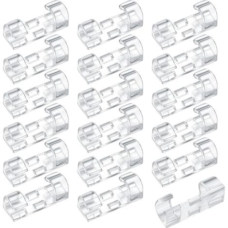 100x selbstklebende Kabelklemmen & Drahtbefestigungsgeräte (transparent), mit starkem Acrylkleber für effektive Kabelführung