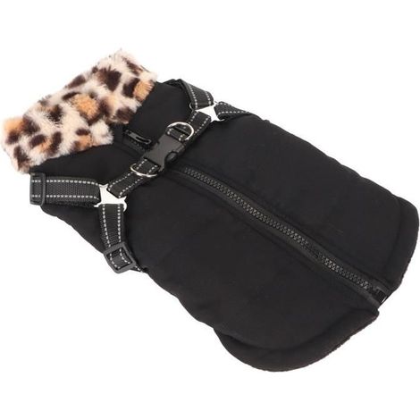 Manteau d\hiver pour chien - Veste chaude et élégante - Taille M - Noir - Imperméable