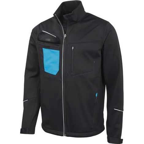 Sudadera de trabajo para hombre, sudadera softshell para hombre, negra, talla L