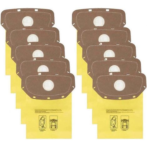 Lot de 10 sacs aspirateurs à col scellé AH10232 pour aspirateur dorsal sans fil Hoover MPWR 40V (usage commercial et résidentiel) CH93619, CH93600 (1/5)