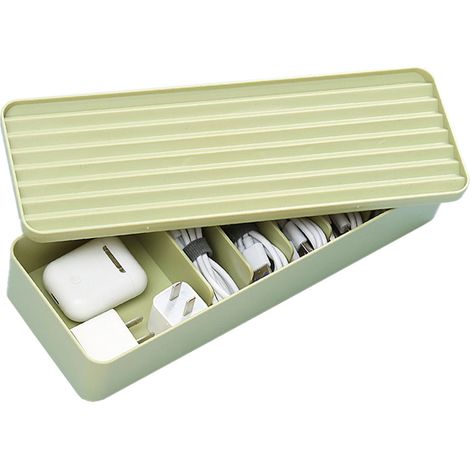 Boîte De Rangement Pour Câbles - 27 2 X 9 6 X 6 Cm - 6 Compartiments Petits Et 1 Grand - Pour Bureau Tiroir Ou Meuble - 1 Pièce (1/5)