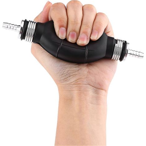 Poire d'amorçage manuelle en caoutchouc et aluminium de 12 mm pour pompe à carburant, compatible avec voitures, bateaux et moteurs hors-bord.