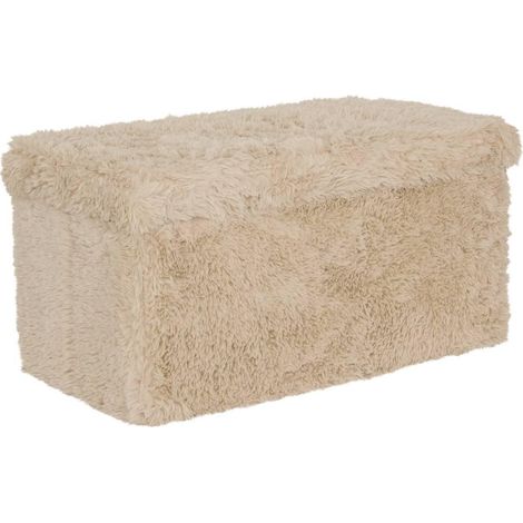 Banc Coffre Pliable "Duvia" 76cm Beige Lin (1/5)