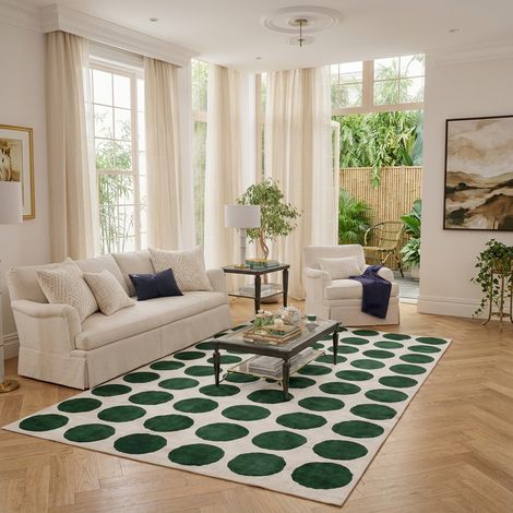 Tapis en laine RockRhythm - Tapis en laine  - 290x190cm, Rectangular - 100% Laine vierge - Tufté main - Vert