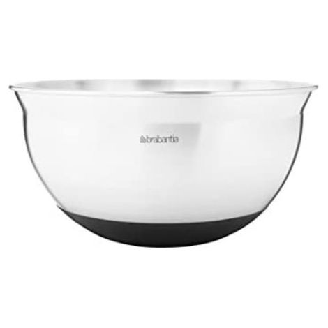 Brabantia ciotola per mescolare grigia e nera 1,6 litri acciaio inossidabile (1/5)