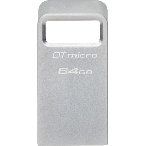 Kingston Technology DataTraveler Micro lecteur USB flash 64 Go USB Type-A 3.2 Gen 1 (3.1 Gen 1) Argent (1/5)