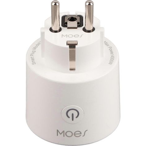 MOES Smart WLAN-Steckdose, rund, modisches ABS-Gehäuse, App-Fernbedienung, kabellose Steckdose, 4000 W