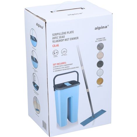 alpina Balai serpillière Bleu H117xl32xL12cm
