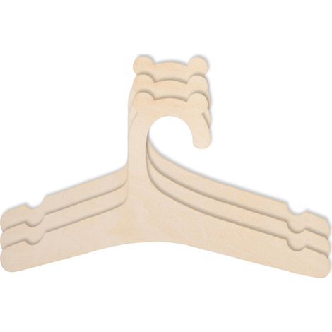 30ensemble de cintres pour vêtements de bébé -Bois naturel (1/5)