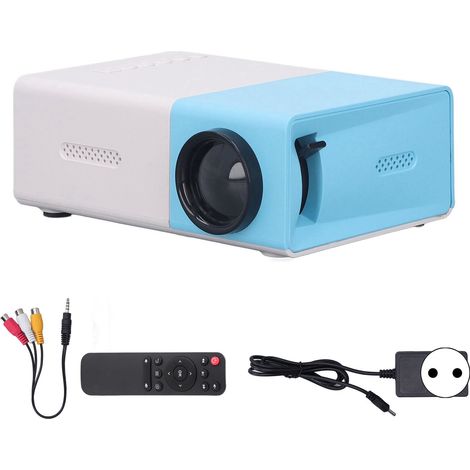 Projecteur Mini 1080P HD avec Haut‑parleur Intégré, Portable pour Films et Jeux, Alimentation 100‑240V Prise UE