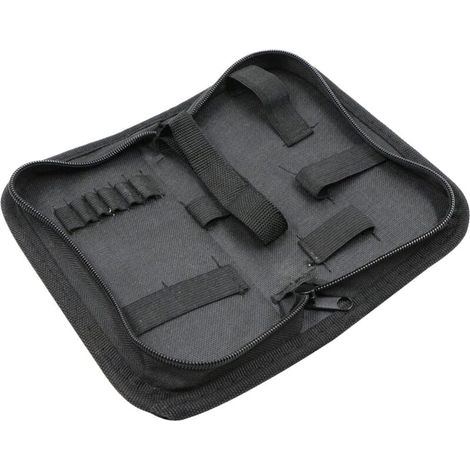 YMYNY Werkzeug-Aufbewahrungstasche, strapazierfähig, wasserdicht, Oxford-Stoff, für Elektriker, Schreiner, Mechaniker, Reparatur-Uhren-Set, Reißverschlussrolle, Segeltuch, Reißverschlusstaschen, Räder (1/4)