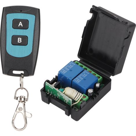 Télécommande sans fil 12 V CC pour moteur avant/arrière, module moteur, télécommande pour moteur électrique de coffre de voiture, 2 canaux + étanche 2 boutons (1/5)
