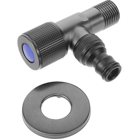 Robinet mural noir avec flexible, lot de 5 (1/5)