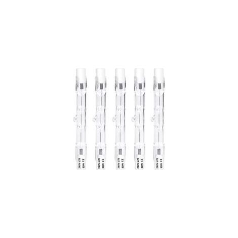 Dimmable R7S 78mm 80W Ampoule Halogène Crayon AC220-240V 1390lm J78 Projecteur Halogène Linéaire pour l’éclairage de paysage, sécurité, lampadaire (Lot de 5, Blanc Chaud 2800K) H450