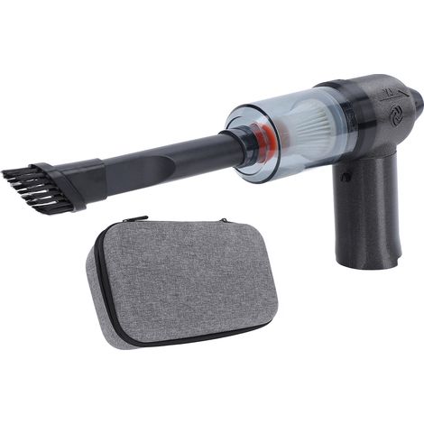 Souffleur à jet d'air 180 000 tr/min, vitesse réglable en continu, puissant, portable, mini souffleur à jet d'air pour voiture, camping et activités de plein air, noir clignotant (1/4)
