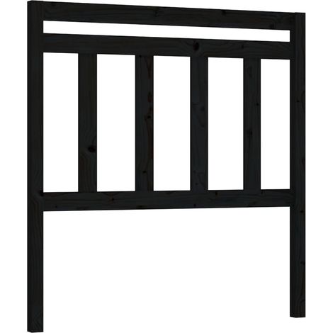 Maison Exclusive - Testiera per Letto Nera 106x4x100 cm in Legno Massello di Pino