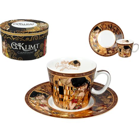 Carmani, tazzina da espresso 90ml - Gustav Klimt/Kiss