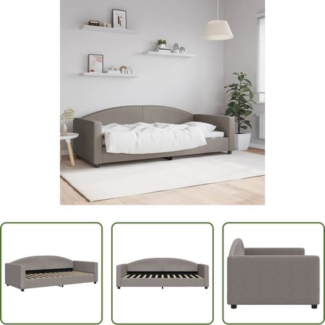 Sofa-Bett - Tagesbett Taupe 90x200 cm Stoff (1/5)