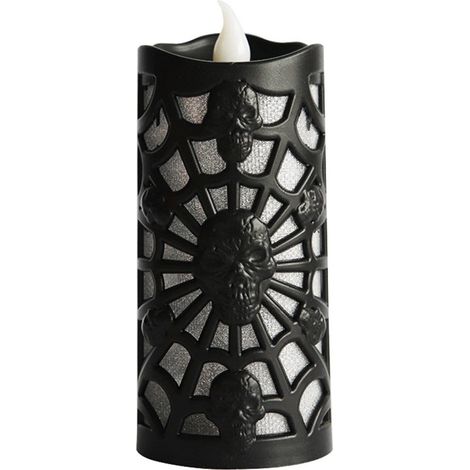 Lampe Citrouille - Bougie LED Sans Flamme - Décoration Festive Halloween - 6 x 6,5 x 10 cm - Lot de 1 (1/5)
