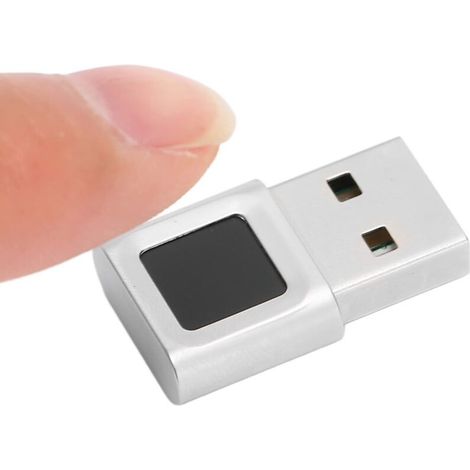 Lecteur D'empreintes Digitales USB Mini Scanner D'empreintes Digitales USB pour Windows 10 11 Mini clé de sécurité Biométrique avec Tactile à 360 Degrés