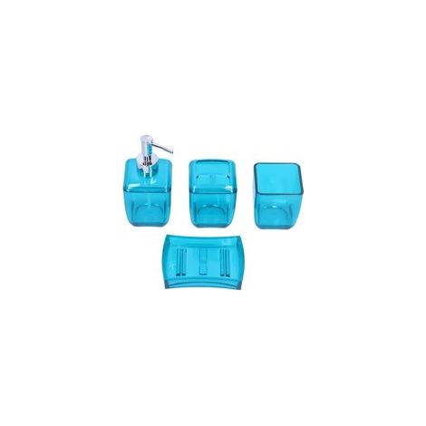 Ensemble de salle de bain, distributeur de savon, porte-brosse à dents, tasse de lavage, fournitures de vaisselle, 4 pièces (1/5)