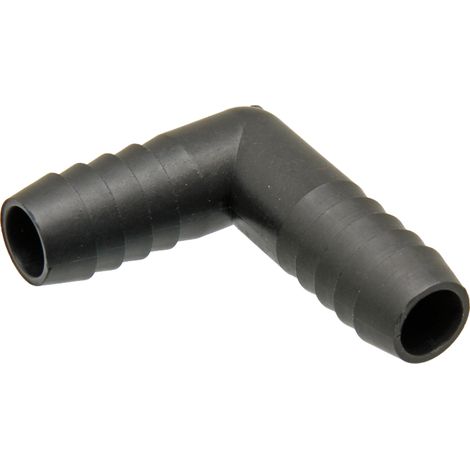 Gomito a 90°, estremità tubo, diametro 16 mm, lunghezza 45 mm, offset per linea di irrigazione a goccia (1/2)