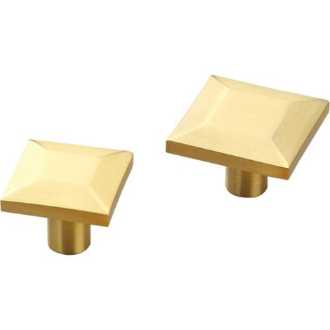 Poignee de Porte Laiton Massif Rond, Poignée de Meuble, Poignée Boutons de Tirage (1/4)