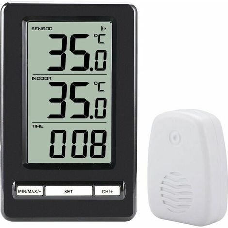 royaluxe -Thermomètre LCD numérique sans fil intéri et extéri pour la mesure de la température (1/5)