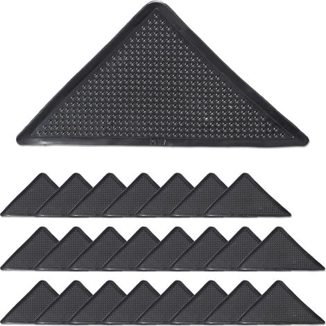 Antidérapant Tapis, Bandes autoadhésives, 24 pièces, pour carrelage, parquet, stratifié, Anti-Glisse, Noir (1/5)