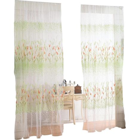 Fenstervorhang aus Polyesterfaser mit Zarter Textur und Frischem Look 1x2 Meter (1/3)