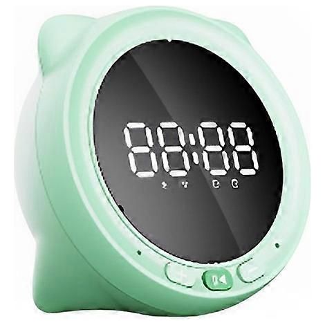 Enceinte Bluetooth avec écran LCD, réveil de bureau, vert enfant (1/5)