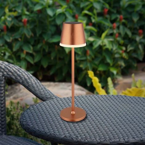 [GEBRAUCHT] B-Ware Globo Gartenleuchte LED Solarleuchte kupferfarben 41cm IP44 Tischlampe Leuchte (1/2)