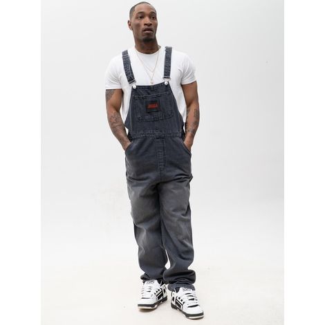 Salopette en jean noire Jigga Wear pour homme, taille M (1/5)