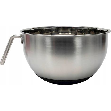 Satinschüssel mit Messbecher MICHA STALOWA 24 cm mit Griff und Silikonboden
