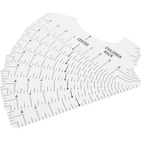 9-teiliges Ausrichtungslineal-Set, Zentrierhilfe, Konturdesign, DIY-T-Shirt-Rundhals- und V-Ausschnitt-Nählineal (1/5)